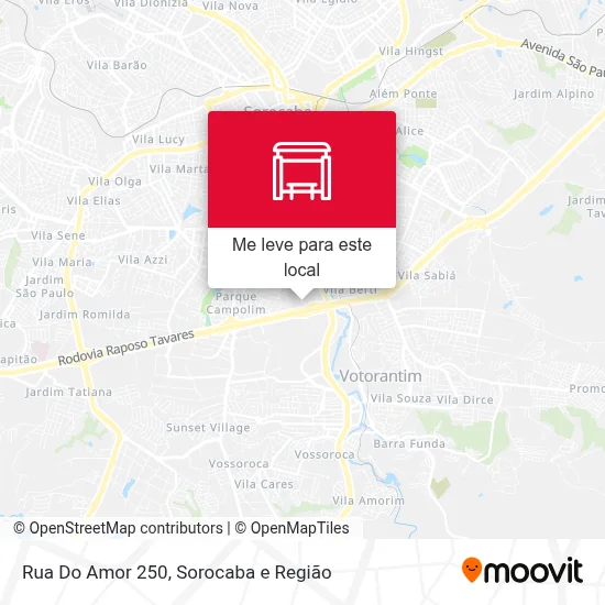 Rua Do Amor 250 mapa