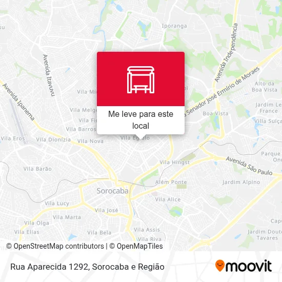 Rua Aparecida 1292 mapa