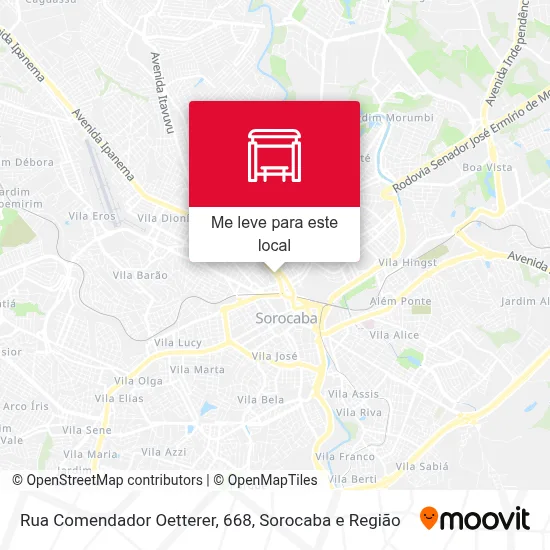 Rua Comendador Oetterer, 668 mapa