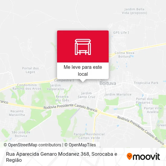 Rua Aparecida Genaro Modanez 368 mapa