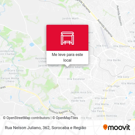 Rua Nelson Juliano, 362 mapa