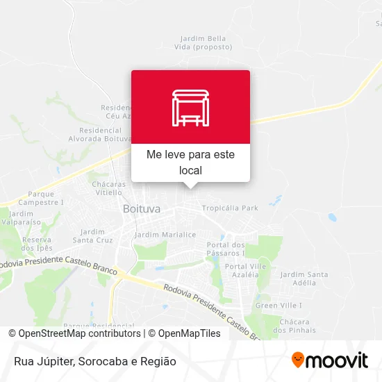 Rua Júpiter mapa