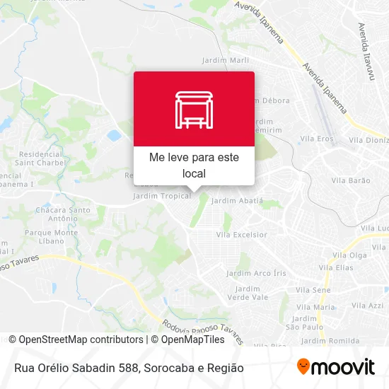 Rua Orélio Sabadin 588 mapa