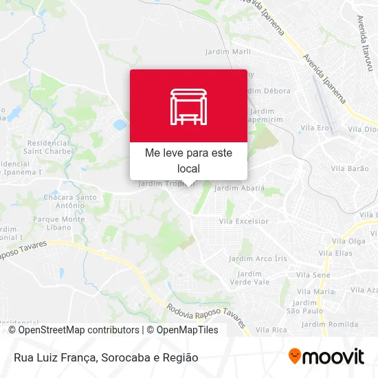 Rua Luiz França mapa