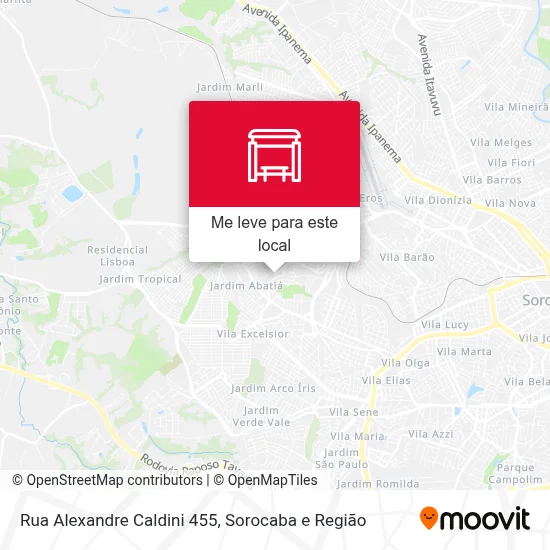 Rua Alexandre Caldini 455 mapa