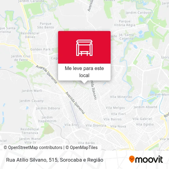 Rua Atílio Silvano, 515 mapa