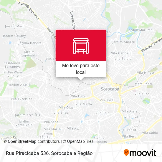 Rua Piracicaba 536 mapa