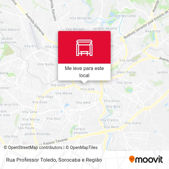 Rua Professor Toledo mapa
