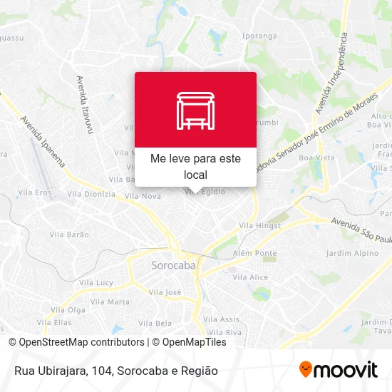 Rua Ubirajara, 104 mapa