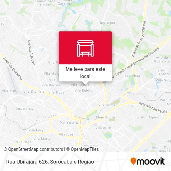 Rua Ubirajara 626 mapa