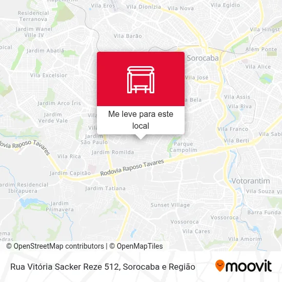 Rua Vitória Sacker Reze 512 mapa