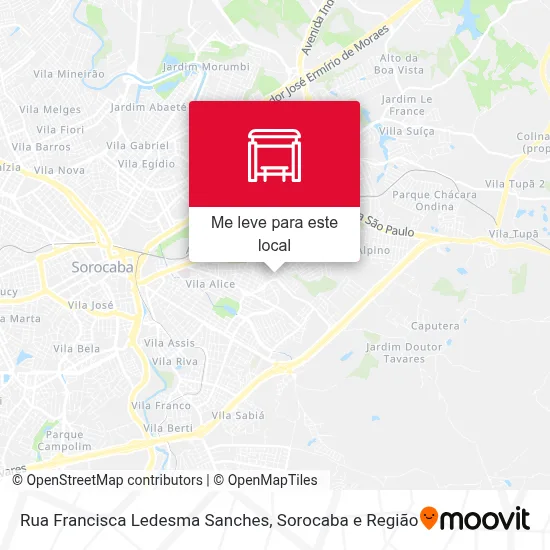 Rua Francisca Ledesma Sanches mapa