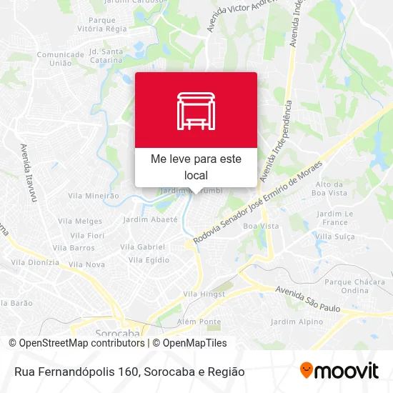 Rua Fernandópolis 160 mapa