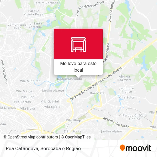 Rua Catanduva mapa