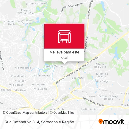 Rua Catanduva 314 mapa