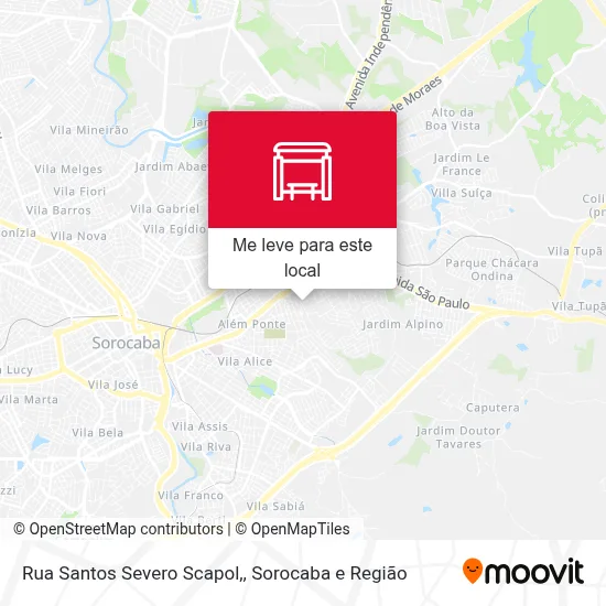 Rua Santos Severo Scapol, mapa