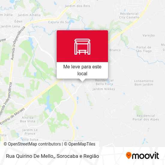 Rua Quirino De Mello, mapa