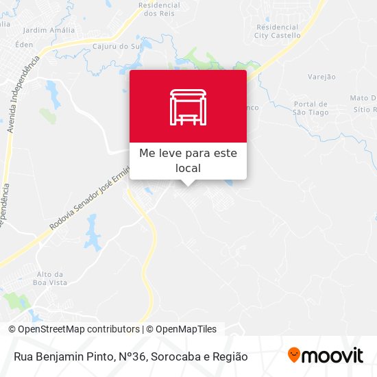 Rua  Benjamin Pinto, Nº36 mapa