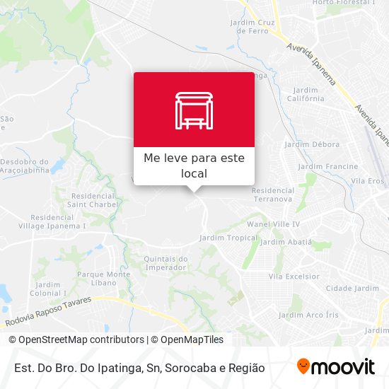 Est. Do Bro. Do Ipatinga, Sn mapa