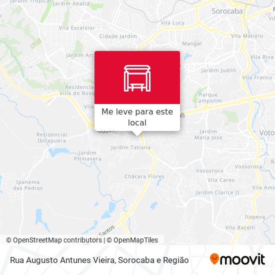 Rua Augusto Antunes Vieira mapa