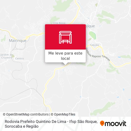 Rodovia Prefeito Quintino De Lima -  Ifsp São Roque mapa