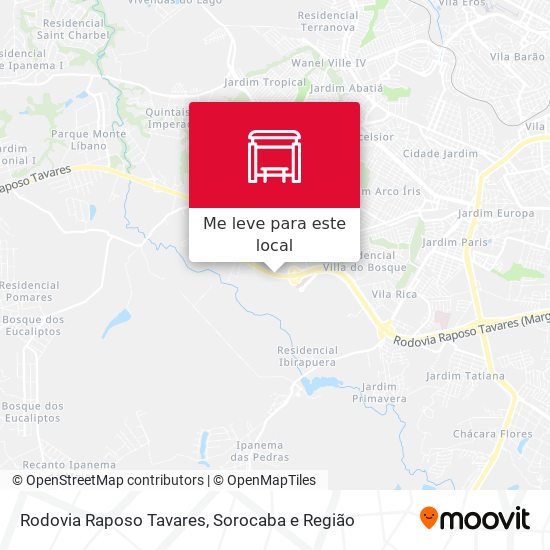 Rodovia Raposo Tavares mapa