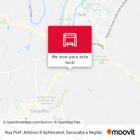 Rua Pref. Antônio R Schincariol mapa