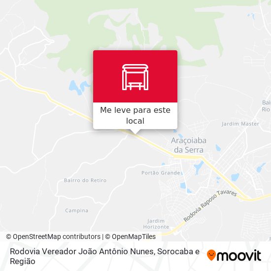 Rodovia Vereador João Antônio Nunes mapa