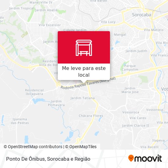 Ponto De Ônibus mapa