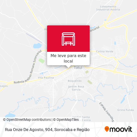 Rua Onze De Agosto, 904 mapa