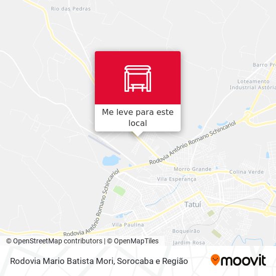 Rodovia Mario Batista Mori mapa