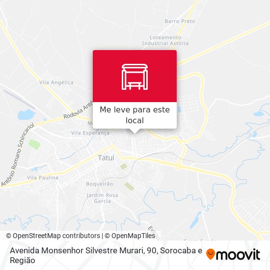 Avenida Monsenhor Silvestre Murari, 90 mapa