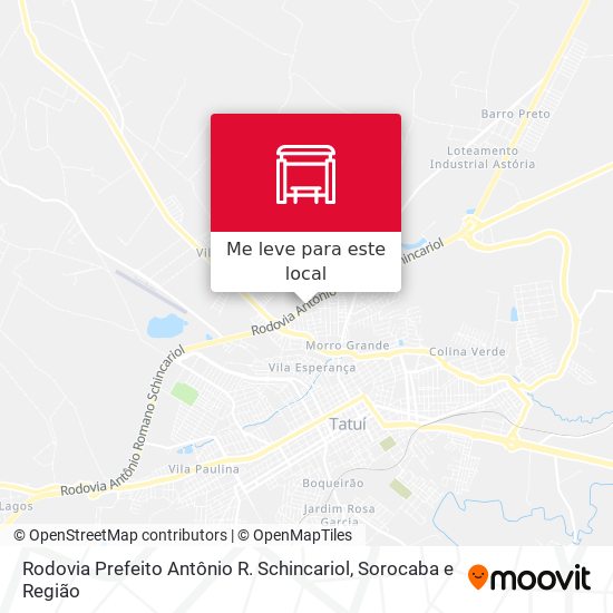 Rodovia Prefeito Antônio R. Schincariol mapa