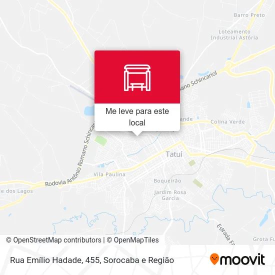 Rua Emílio Hadade, 455 mapa