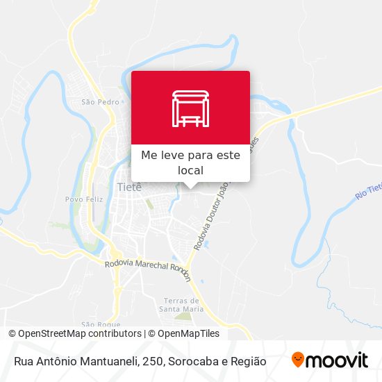Rua Antônio Mantuaneli, 250 mapa