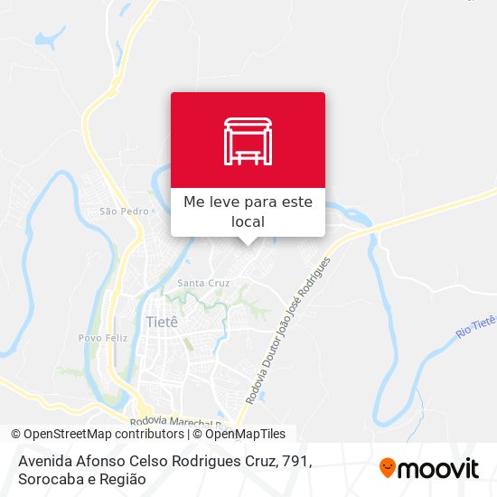 Avenida Afonso Celso Rodrigues Cruz, 791 mapa