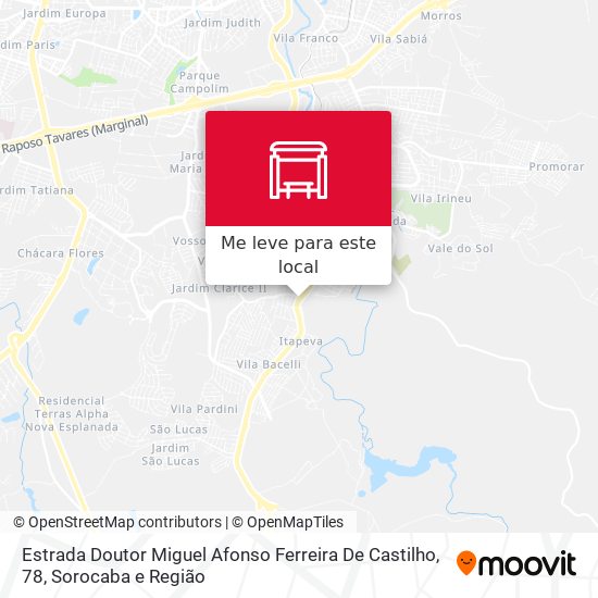 Estrada Doutor Miguel Afonso Ferreira De Castilho, 78 mapa