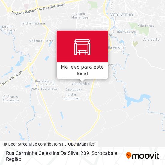 Rua Carminha Celestina Da Silva, 209 mapa
