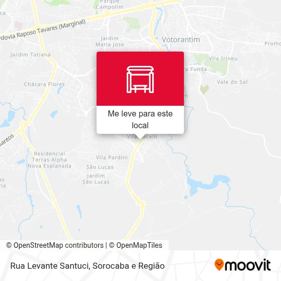 Rua Levante Santuci mapa