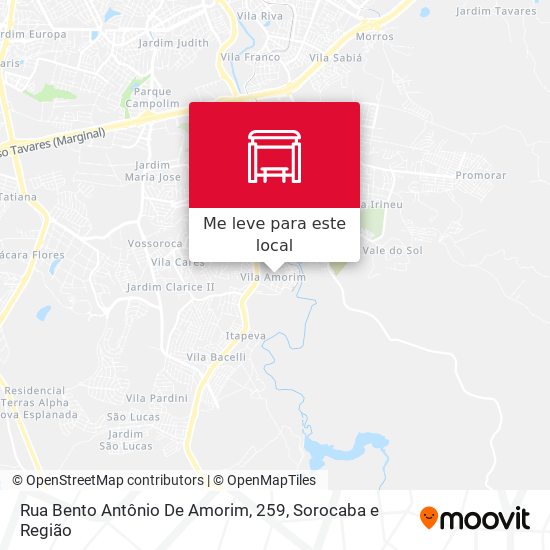 Rua Bento Antônio De Amorim, 259 mapa