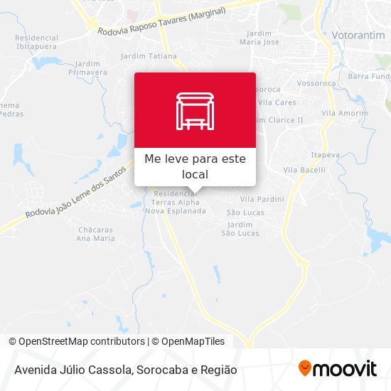 Avenida Júlio Cassola mapa