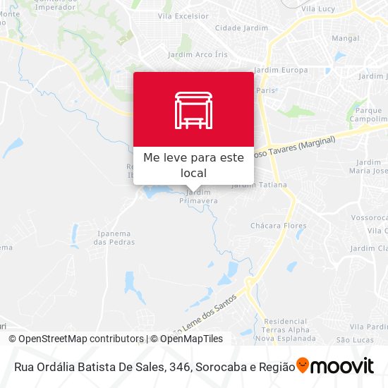 Rua Ordália Batista De Sales, 346 mapa