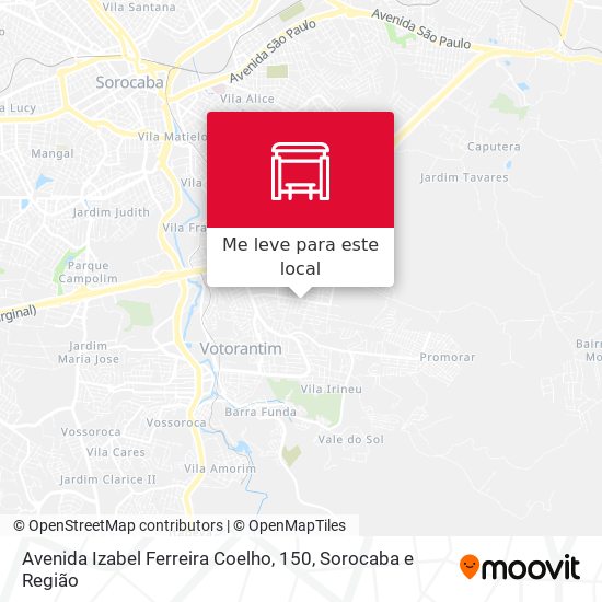 Avenida Izabel Ferreira Coelho, 150 mapa