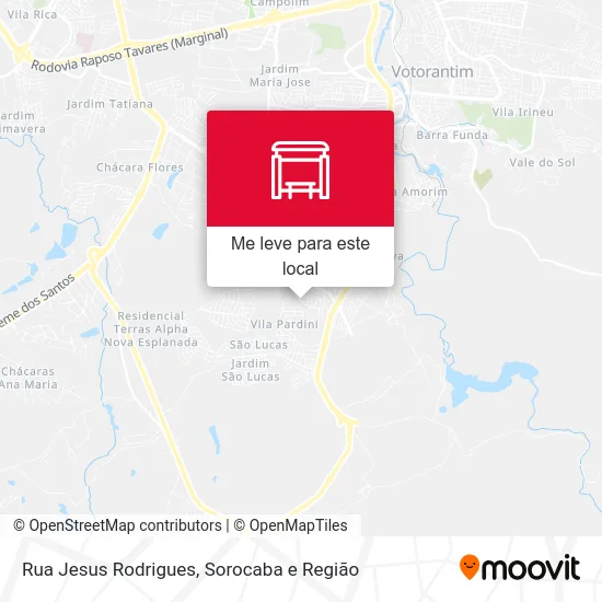 Rua Jesus Rodrigues mapa