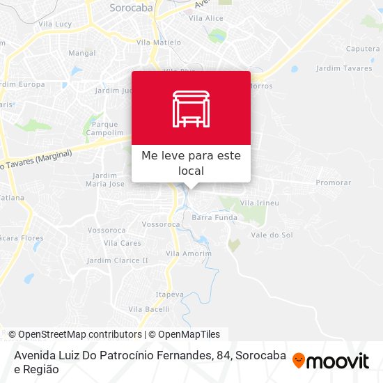 Avenida Luiz Do Patrocínio Fernandes, 84 mapa