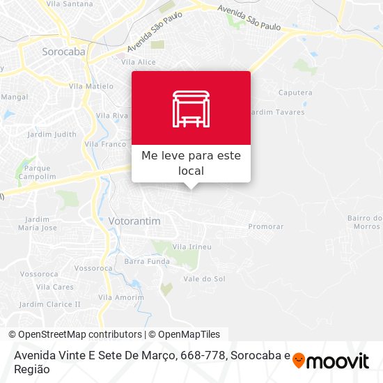 Avenida Vinte E Sete De Março, 668-778 mapa