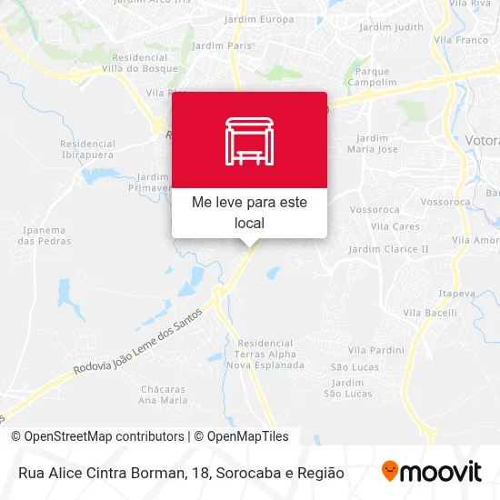 Rua Alice Cintra Borman, 18 mapa