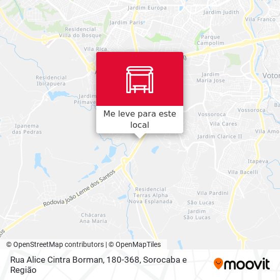 Rua Alice Cintra Borman, 180-368 mapa