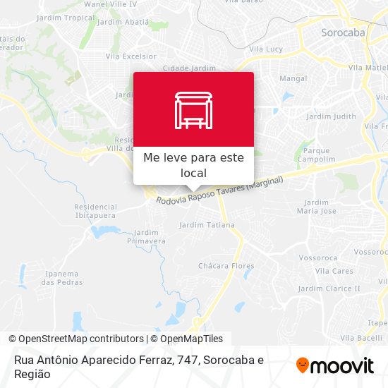 Rua Antônio Aparecido Ferraz, 747 mapa