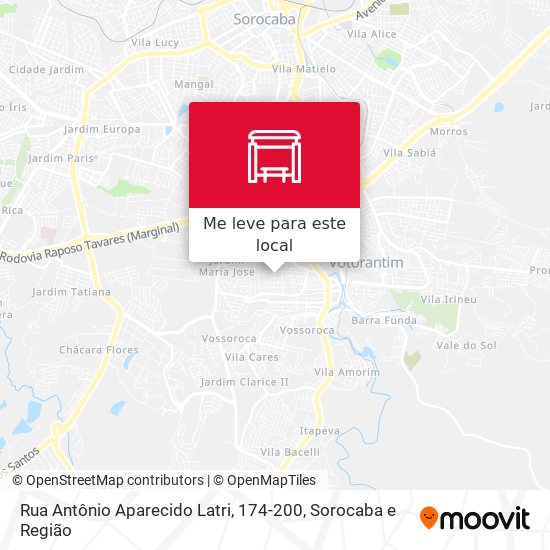 Rua Antônio Aparecido Latri, 174-200 mapa